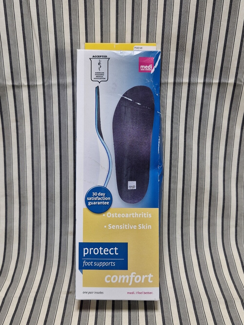 Medi Protect Comfort Orthotic Insoles PIA0145 EU 45/46 Men's 11-12.5 New